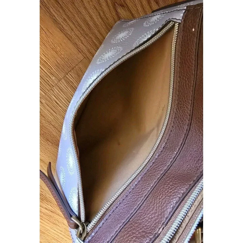 Fossil Faux Leather Crossbody Floral Purse Bag